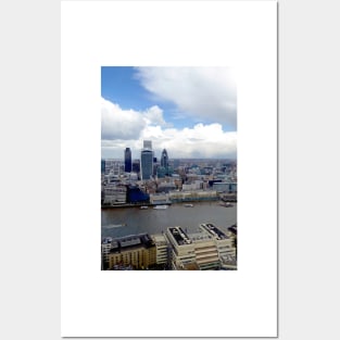 London City Skyline Cityscape England Posters and Art